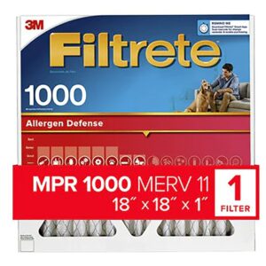 Filtrete 9817-4 Air Filter, 18 in L, 18 in W, 11 MERV, 1000 MPR, Polypropylene Frame