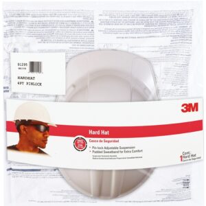 3M CHH-P-W12 Hard Hat, 4-Point Suspension, Polyethylene Shell, White, Class: C, E, G