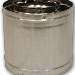 Comfort Flame 12-8DM Chimney Pipe, 12-3/8 in OD, 12 in L, Galvanized Steel