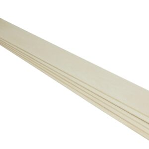 Midwest Products 4002 Sheet, 36 in L, 3 in W, 1/16 in Thick, Basswood
