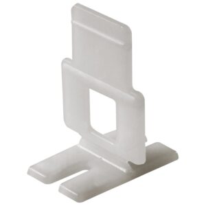 QEP LASH 99731 Series Flat Slotted Clip, 1-1/4 in L, 1/16 in Thick, Nylon, White, 300/BX