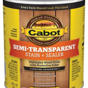 Cabot 140.0000306.005 Deck and Siding Stain, Neutral Base, Liquid, 1 qt