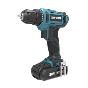 ShopSeries SS2388 Cordless Drill/Driver with Bit Set, Battery Included, 20 V, 2 Ah, 3/8 in Chuck