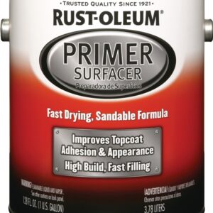 Rust-Oleum 249332 Primer Surfacer, Light Gray, Liquid, 1 gal