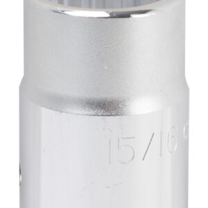 Vulcan MT-SS6030 Drive Socket, 15/16 in Socket, 3/4 in Drive, 12-Point, Chrome Vanadium Steel, Chrome