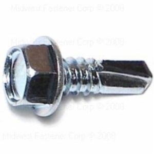 Midwest Fastener 10285 Screw, #14 Thread, 3/4 in L, Washer Head, Hex Drive, Self-Drilling Point, 1 PK
