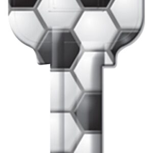 Hy-Ko 16010KW1-28 Key Blank, Soccer, Brass, Nickel-Plated, For: Kwikset KW1 Keyways, KW1 Key Number