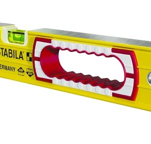 Stabila 37448 Spirit Level, 48 in L, 3-Vial, Non-Magnetic, Aluminum, Yellow
