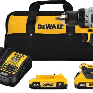 DEWALT XR Series DCD800D2 Drill Driver Kit, Battery Included, 20 V, 2 Ah, 1/2 in Chuck, Keyless, Ratcheting Chuck, 1/EA