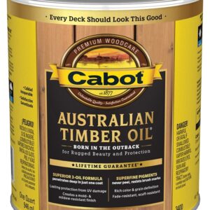 Cabot 140.0003400.005 Australian Timber Oil, Natural, 1 qt, Liquid