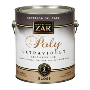 ZAR 34013 Exterior Polyurethane, Gloss, Liquid, Amber, 1 gal, Can