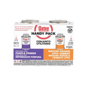 Oatey 30234 CPVC/Primer, Liquid, Orange/Purple, 4 oz