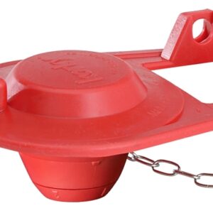 Korky 2017BP Toilet Flapper, Specifications: 2 in Valve Open, Rubber, Red