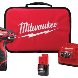 Milwaukee M12 2401-22 Screwdriver Kit, Battery Included, 12 V, 1.5 Ah, 1/4 in Chuck, Hex, Quick-Change Chuck