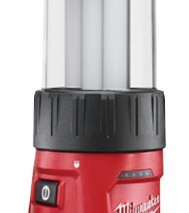 Milwaukee 2362-20 Lantern/Flood Light, LED Lamp, Plastic, Red