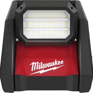 Milwaukee M18 ROVER 2366-20 Dual Power Flood Light, 0.65, 2 A, 120 VAC, 18 VDC, Lithium-Ion Battery, LED Lamp, Black/Red