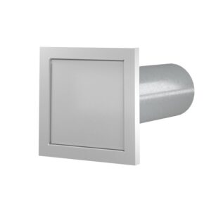 Imperial VT0759 Wall Exhaust Hood, 6-3/4 in W Hood, 6-3/4 in H Hood, 4 in Duct, Steel Hood, White Hood