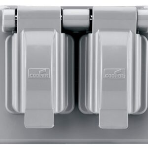 Eaton Wiring Devices S1962 Cover, 4-9/16 in L, 2-7/8 in W, Rectangular, Thermoplastic, Gray