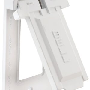 Hubbell 5103-1 Cover, 4-9/16 in L, 2-13/16 in W, Metal, White, Powder-Coated