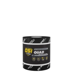 OSI 1532159 Butyl Window Flashing Tape, 75 ft L, 6 in W, Black, Self-Adhesive