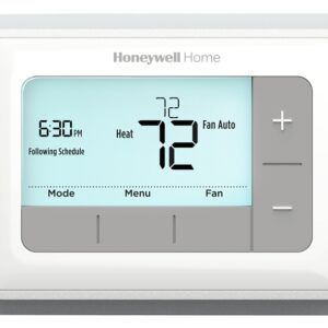Honeywell RTH7560E1001/E Programmable Thermostat, For: Heating, Cooling and Heat Pump System, Backlit Display, White