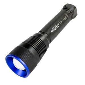 Police Security 98409 Large Skylar Tactical Flashlight, AA Battery, Alkaline Battery, LED Lamp, Black, 3300 Lumens