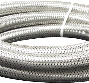 Plumb Pak PP22816 Washing Machine Discharge Hose, 3/4 in ID, 6 ft L, FGH x FGH, Stainless Steel