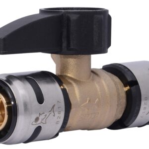 SharkBite K22185 Ball Valve, 3/4 in Connection, Push, 160 psi Pressure, Brass Body