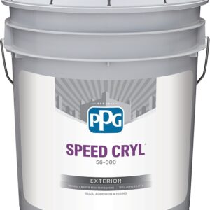PPG SPEED CRYL 56-510XI/05 Exterior Latex Paint, Semi-Gloss, White, 5 gal