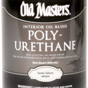 Old Masters 49504 Polyurethane, Semi-Gloss, Liquid, Clear, 1 qt, Can