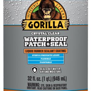 Gorilla 105341 Rubberized Coating, Waterproof, Clear, 32 oz