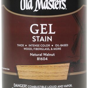 Old Masters 81604 Gel Stain, Natural Walnut, Liquid, 1 qt, Can