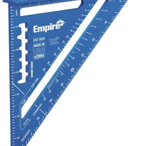 Empire SCRIBE-GUIDE Series E2994 Rafter Square, Inch Graduation, Aluminum, 7 in L, 7-1/4 in W