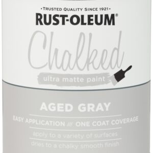 Rust-Oleum 285143 Chalk Paint, Ultra Matte, 30 oz, Aged Gray