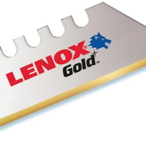 Lenox Gold Series 20350GOLD5C Utility Knife Blade, 1 in L, Bi-Metal/HSS, 2-Point