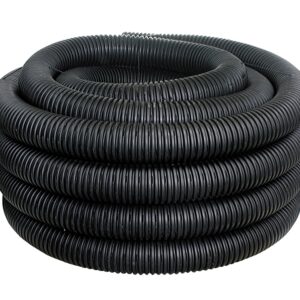 ADS 03010100 Pipe Tubing, Perforated, Single-Wall, HDPE, 100 ft L