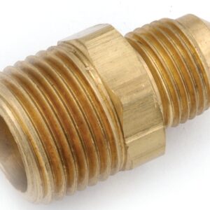 Anderson Metals 754048-0806 Connector, 1/2 x 3/8 in, Flare x MPT, Brass