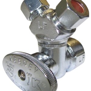 Plumb Pak PP2901VLF Stop Valve, 1/2 x 3/8 x 3/8 in Connection, FIP x Compression x Compression