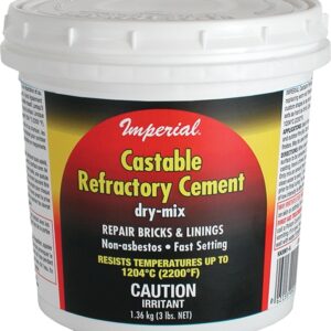 Imperial KK0062 Refractory Cement, Solid, Light Brown, 12 lb Tub
