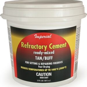Imperial KK0308 Refractory Cement, Paste, Buff/Tan, 128 fl-oz Tub