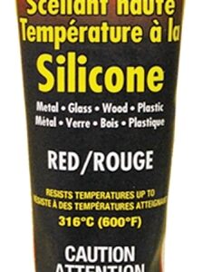 Imperial KK0321 Silicone Sealant, Paste, Red, 2.7 oz Tube