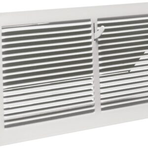 Imperial RG0111 Baseboard Register, 20 deg Air Deflection, Steel, White