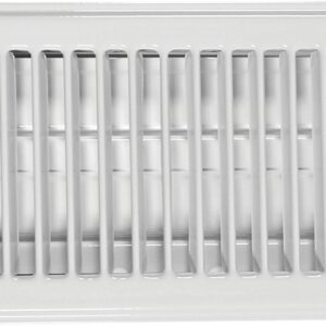 Imperial RG0247 Standard Floor Register, 9-3/4 in W Duct Opening, 3-3/4 in H Duct Opening, Steel, White
