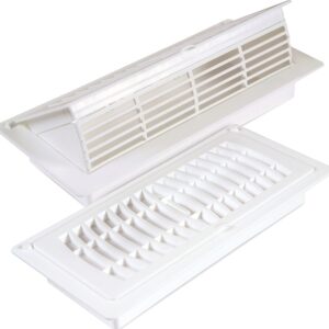 Imperial RG1961 Floor Register, 12 in W Duct Opening, 4 in H Duct Opening, Polystyrene, White
