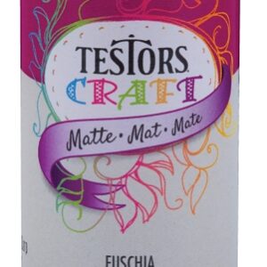 Testors 292422A Acrylic Craft Paint, Matte, Fuchsia, 2 oz, Bottle