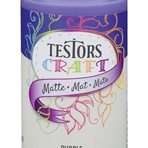 Testors 292425A Acrylic Craft Paint, Matte, Purple, 2 oz, Bottle