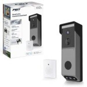 Feit Electric CAM2/DOOR/WIFI/BAT Smart Doorbell Dual Lens Camera, Battery, 1080 pixel Resolution, Wi-Fi Connectivity: Yes