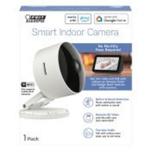 Feit Electric CAM1/WIFI Smart Camera, 1080 pixel Resolution, Motion Image Sensor, Night Vision: 30 ft, Black/White