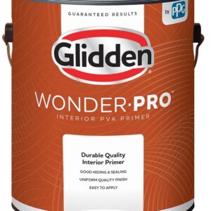 Glidden Wonder-Pro GLWP3300 Series GLWP3300/01 PVA Primer, Flat, White, 1 gal
