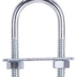 ProSource LR342 U-Bolt, 1/4 in Thread, 1-1/4 in L Thread, Steel, Zinc